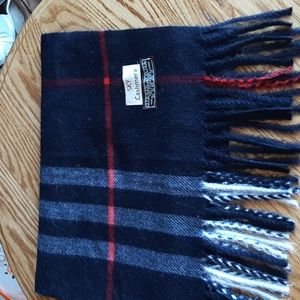 COPY - SKY Cashmere plaid scarf.